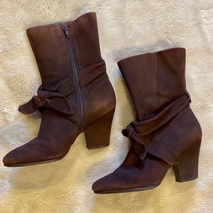 Aerosoles Prima Vera Brown Suede Boot